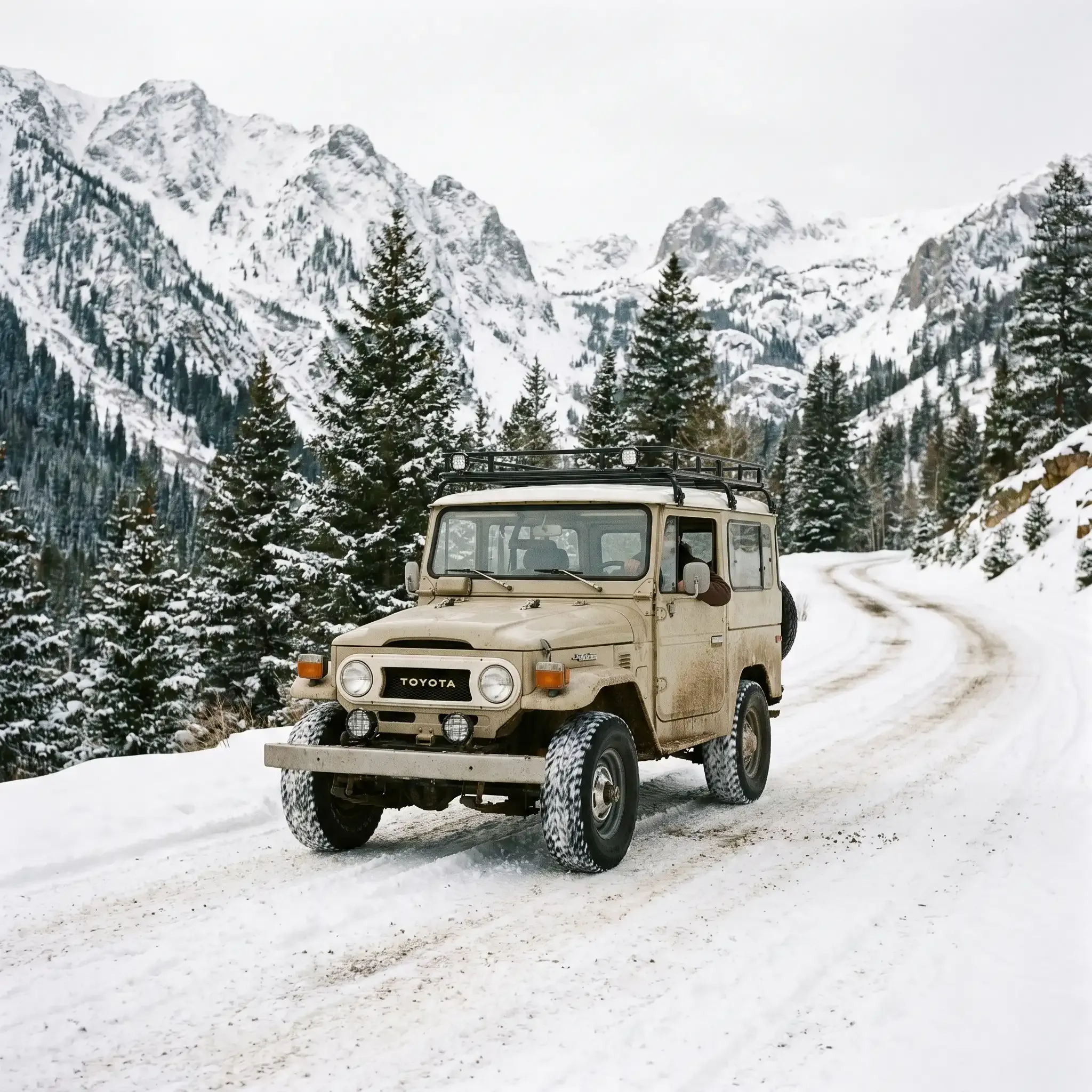 land cruiser fj40 in mountains - dashdashboom app